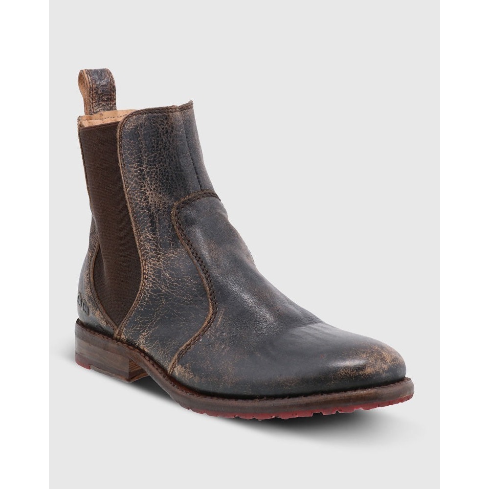NEW Bed Stu Nandi Black Handcrafted Leather Chelsea Boots Distressed Ankle 8.5 - Picture 2 of 16